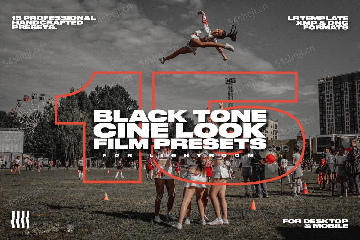 复古黑色老电影富士胶片质感LR调色预设 Black Tone Cine Look Film Presets